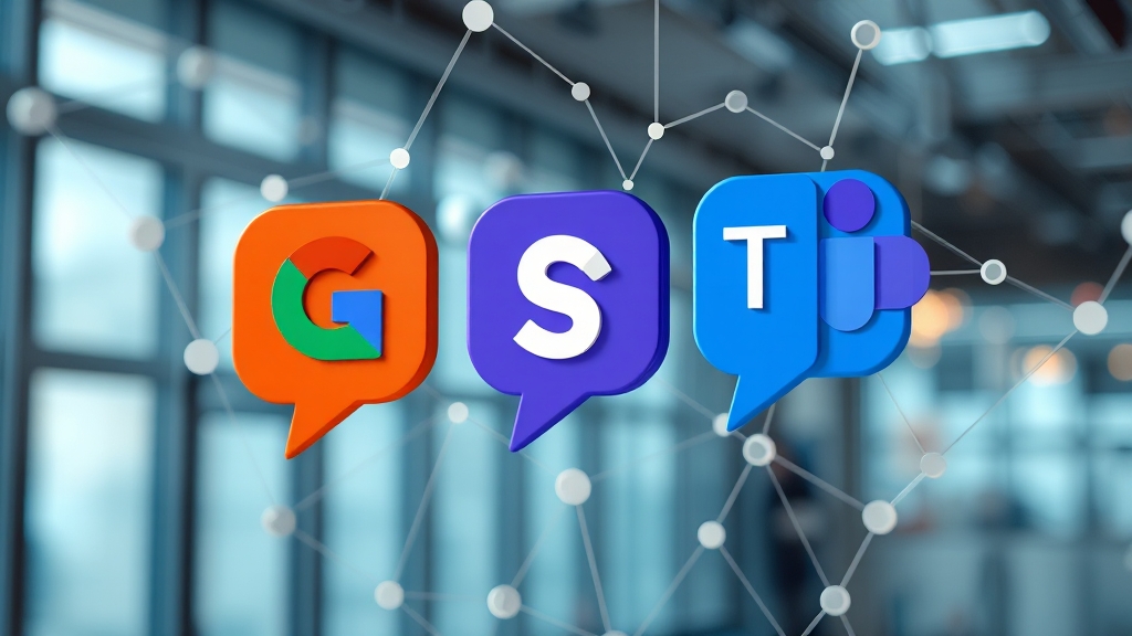 구글 챗과 타 서비스 비교 (realistic 스타일)