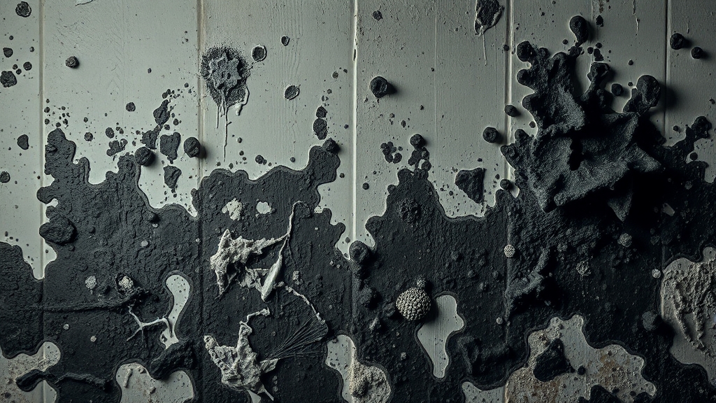 곰팡이 발생 원인 및 문제점 (realistic 스타일)