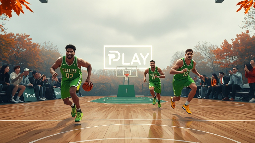 NBA 독점 중계, 놓칠 수 없지! (illustration 스타일)