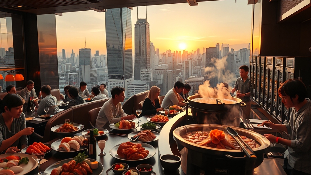 우메다 맛집 추천 (realistic 스타일)