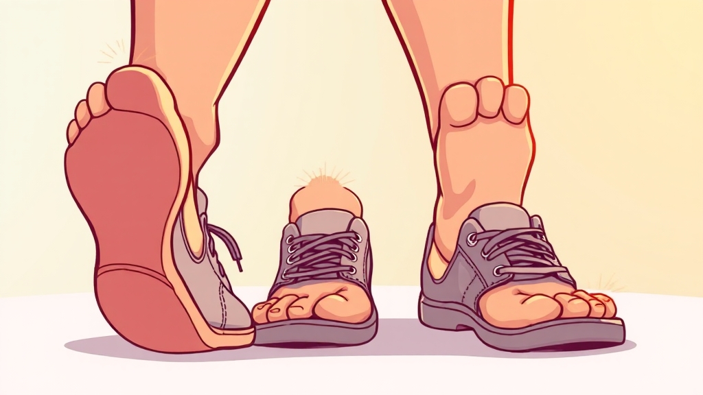 무지외반증 예방법과 일상 관리 (cartoon 스타일)