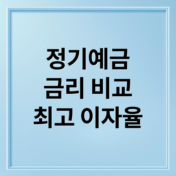 정기예금
금리 비교
최고 이자율 (정기예금 금리비교)