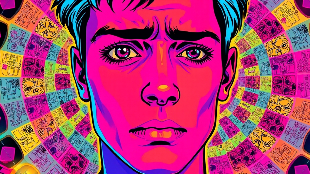 디지털 기기와 렌즈의 영향 (popart 스타일)