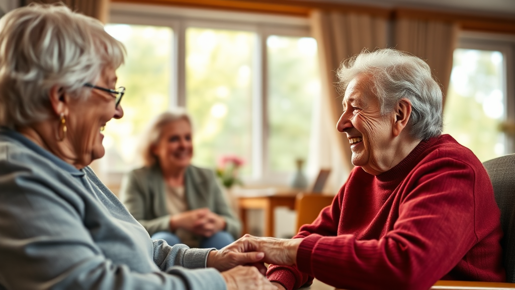 요양원 생활 적응 및 권리 보호 방안 (realistic 스타일)