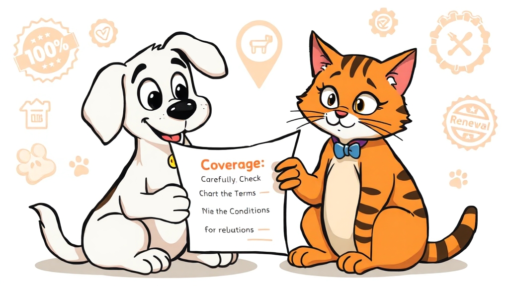 펫보험 가입 시 유의사항 (cartoon 스타일)