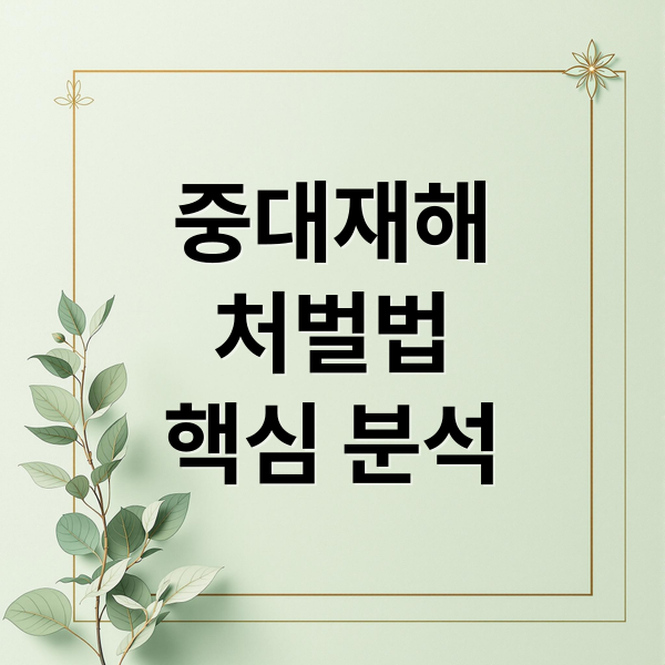 중대재해
처벌법
핵심 분석 (중대재해처벌법)