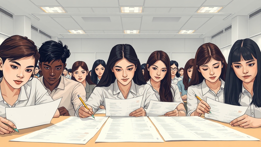 모의고사 활용 전략 (illustration 스타일)