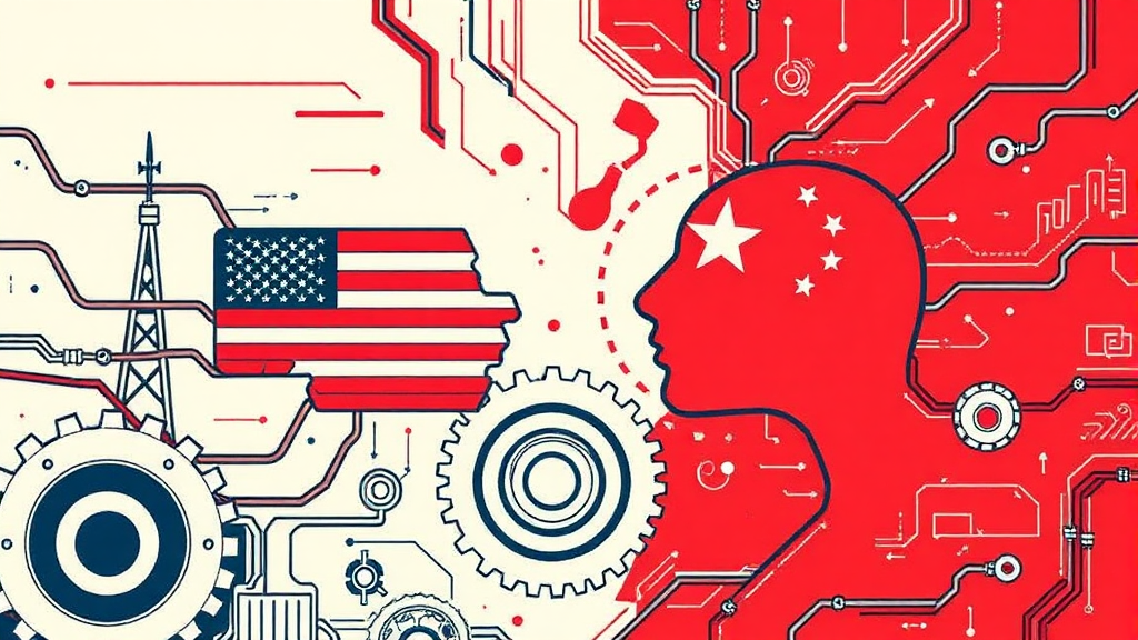 미중 무역 갈등 심화 (illustration 스타일)