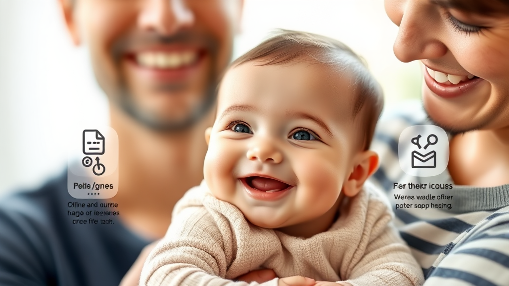 부모급여 신청 방법 및 절차 (realistic 스타일)