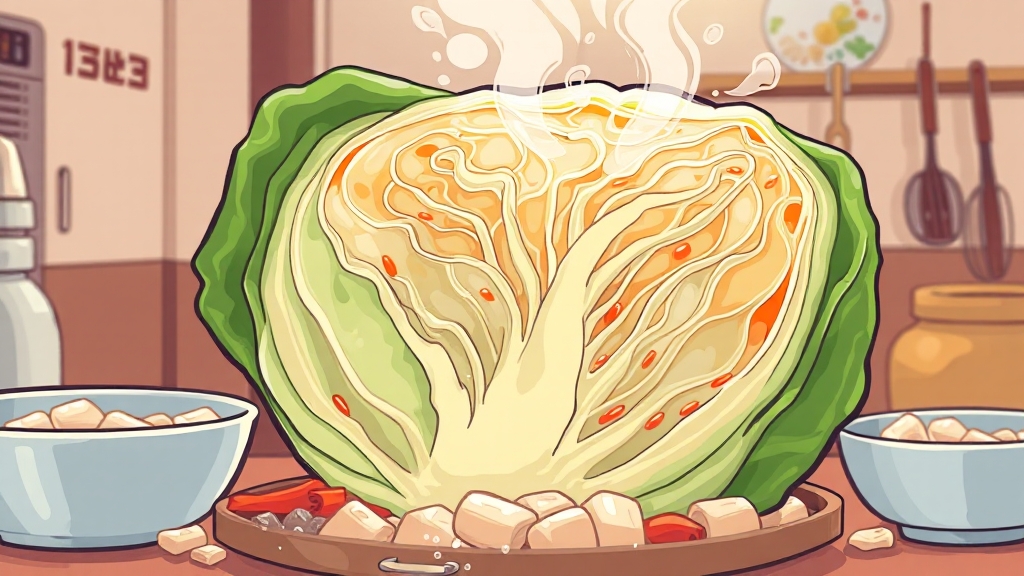 절임 배추, 이렇게 준비하세요! (cartoon 스타일)