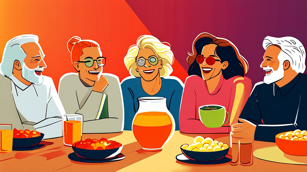 콜라겐 풍부 음식으로 갱년기 피부 탄력 되찾기 (cartoon 스타일)