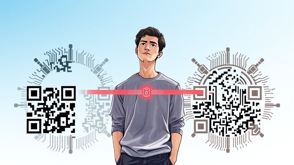 QR vs IC 칩: 어떤 방식이 좋을까? (illustration 스타일)