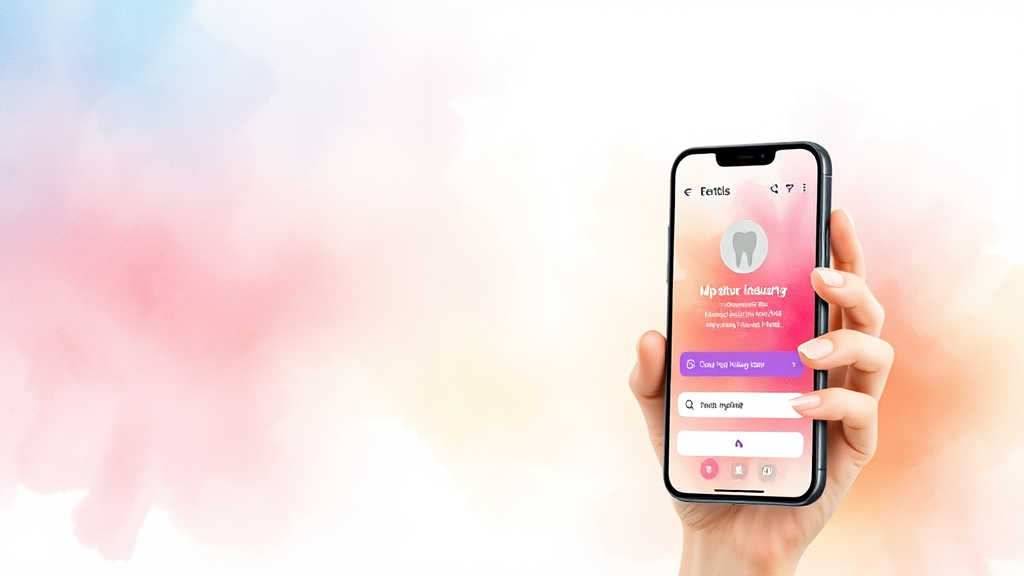 치아보험 조회, 간편하게! (watercolor 스타일)