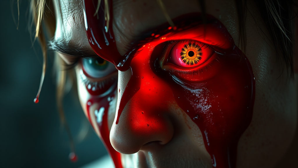 고혈당의 위험성과 합병증: 눈, 상처, 신경계 (realistic 스타일)