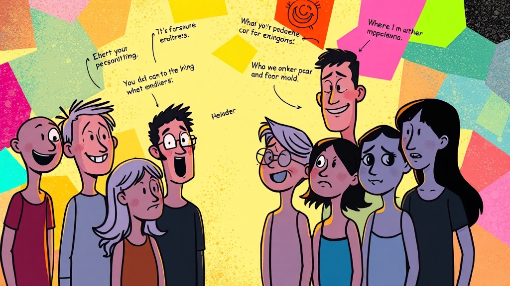 MBTI 검사의 한계와 주의사항 (cartoon 스타일)