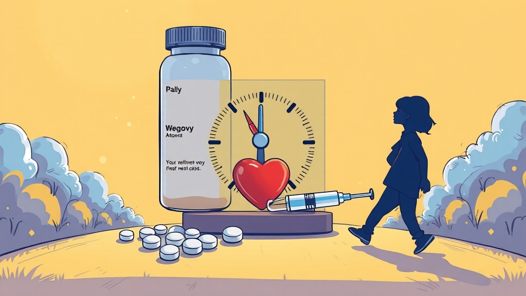 위고비 최신 연구 및 경쟁 약물: 누가 웃을까? (cartoon 스타일)