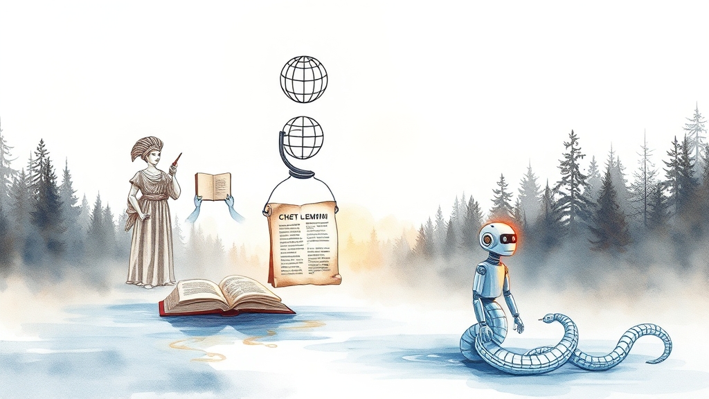 ChatGPT vs Gemini vs Perplexity: 기능 비교 (watercolor 스타일)