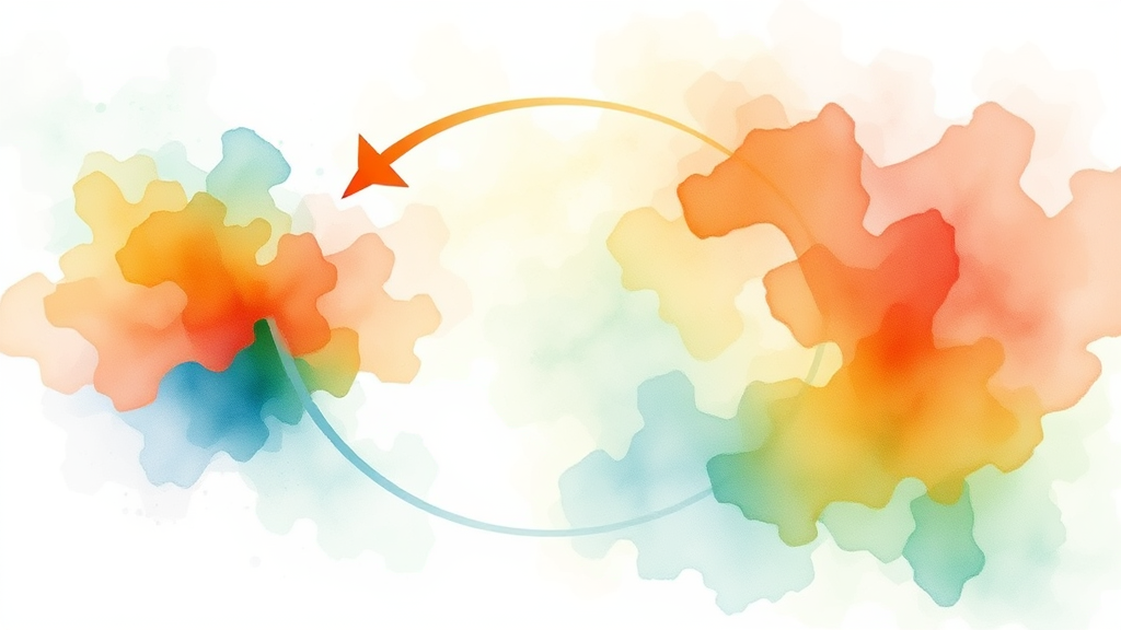 내장지방과 당독소: 악순환의 고리를 끊는 법 (watercolor 스타일)