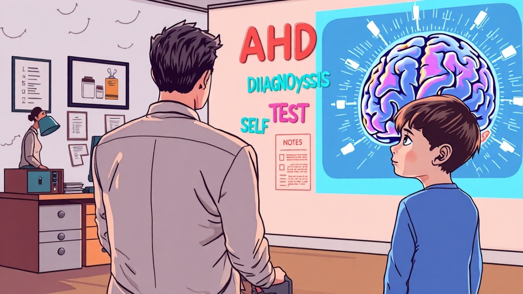 ADHD 진단 방법 상세 안내 (illustration 스타일)