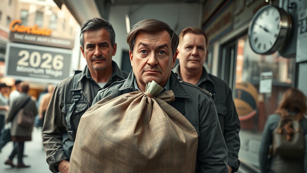 최저임금이 경제에 미치는 영향 (realistic 스타일)