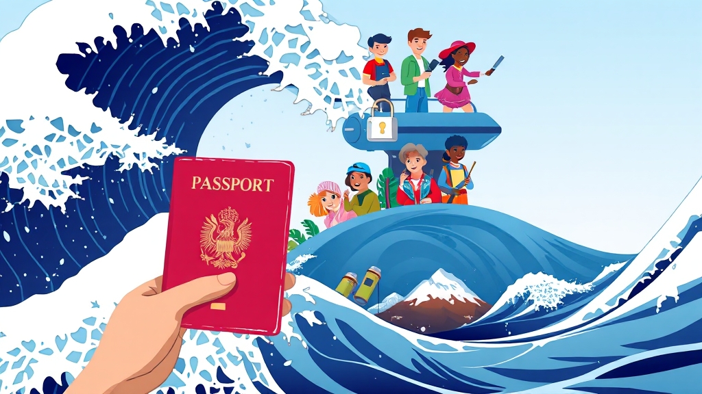 여행 중 꿀팁 대방출 (illustration 스타일)