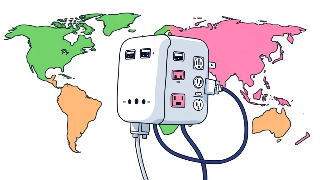 최신 여행용 충전기 추천 및 비교 (cartoon 스타일)