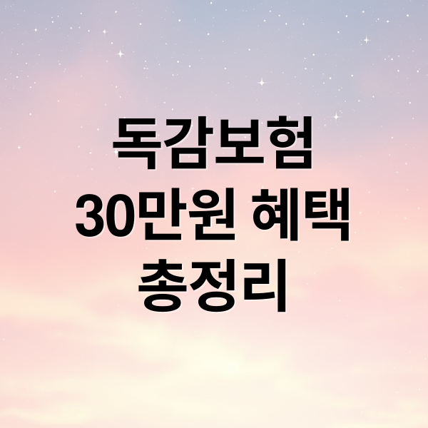 독감보험
30만원 혜택
총정리 (독감 보험 30만원 꿀팁)