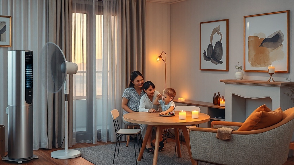 선풍기, 써큘레이터와 함께 쓰면 효과 UP! (realistic 스타일)