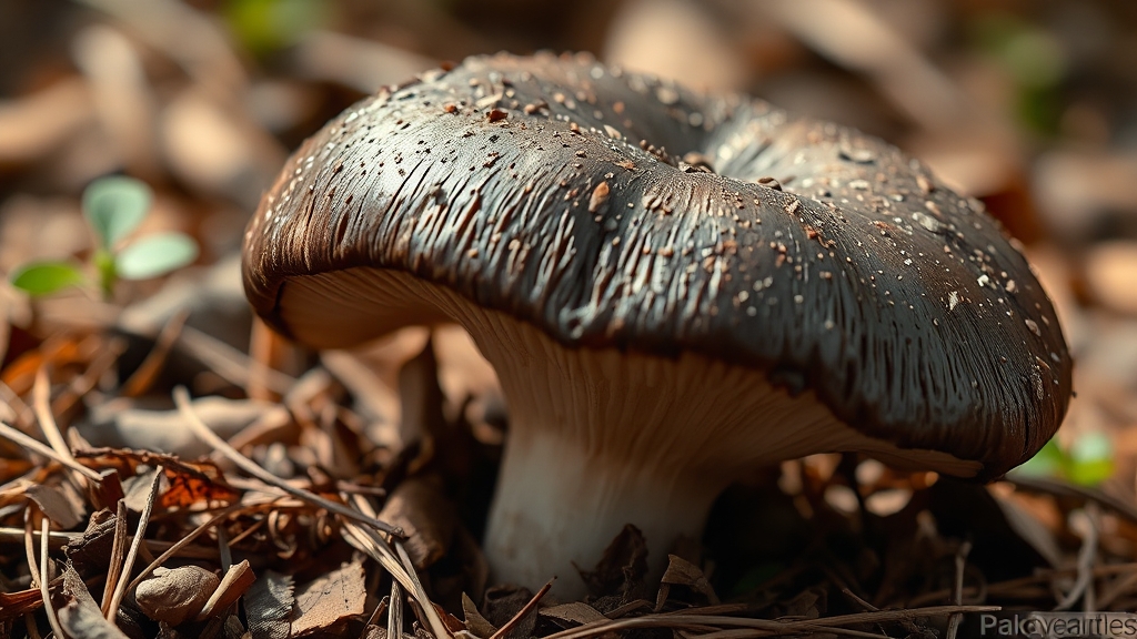 능이버섯, 어떻게 골라야 할까? (realistic 스타일)