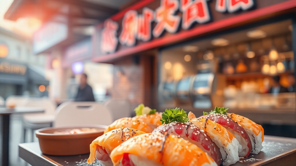 스시 맛집 이용 팁 (예약, 웨이팅) (watercolor 스타일)