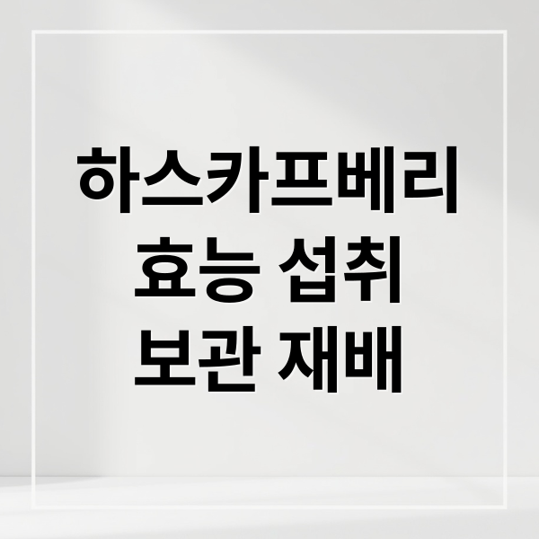 하스카프베리
효능 섭취
보관 재배 (유기농 하스카프베리 효능)