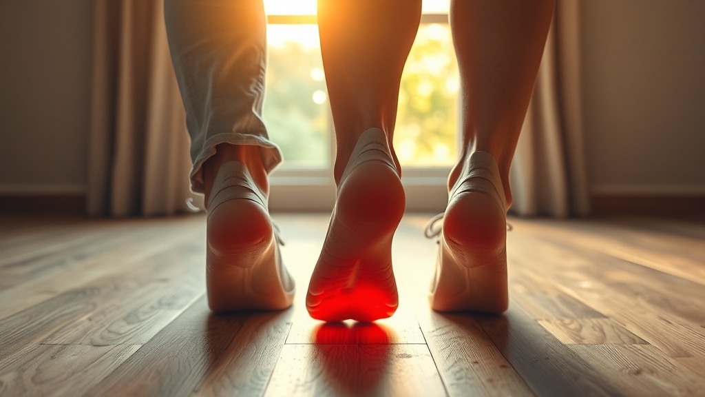 족저근막염, 왜 생길까? (realistic 스타일)