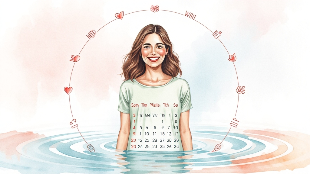 생리 주기의 기본 원리 (watercolor 스타일)
