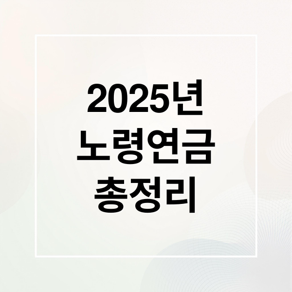 2025년
노령연금
총정리 (노령연금 수급자격 조건 신청방법)