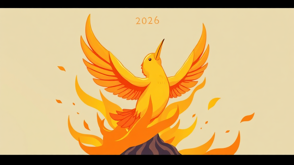 2026년 긍정적 기운 조언 (illustration 스타일)