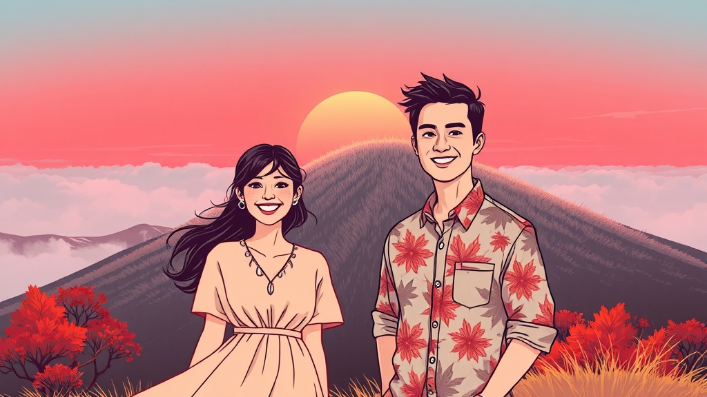 가을 제주, 잊지 못할 추억을 만들어요! 💖 (cartoon 스타일)