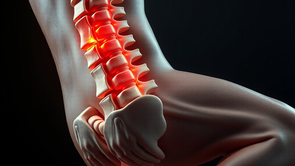 신경 압박과 저림의 관계 (realistic 스타일)