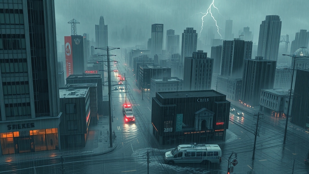 지역별 강수량 및 피해 (illustration 스타일)