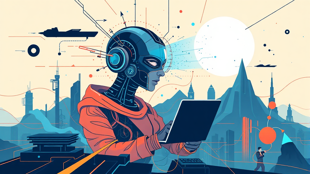 기술력과 진정성의 충돌: 혁신과 실행의 균형 (illustration 스타일)