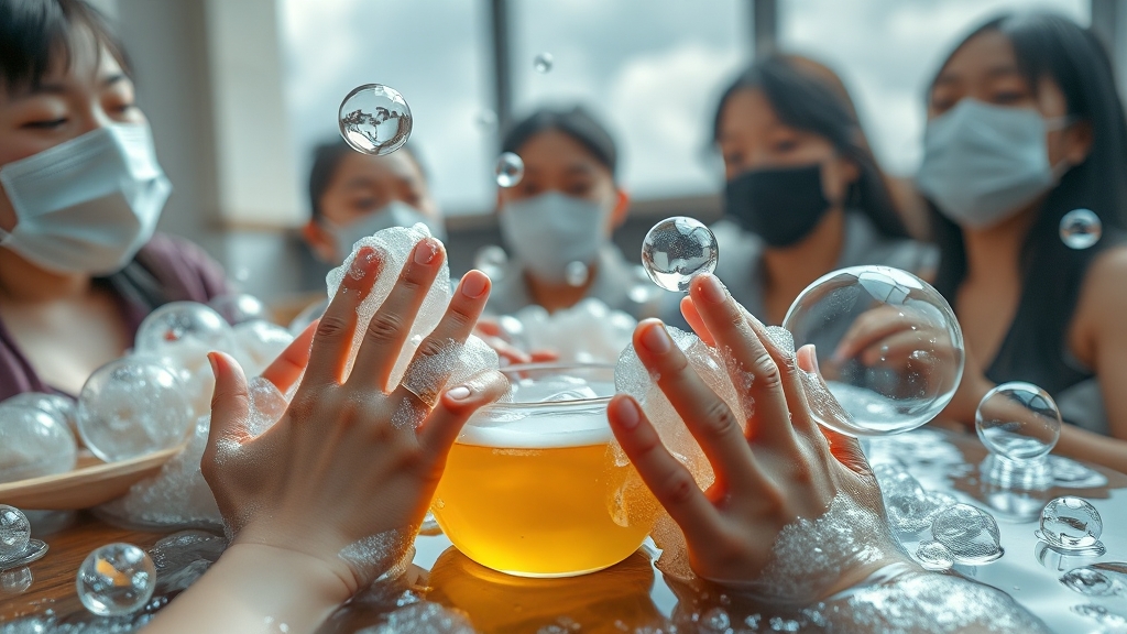 독감 예방 수칙 (realistic 스타일)