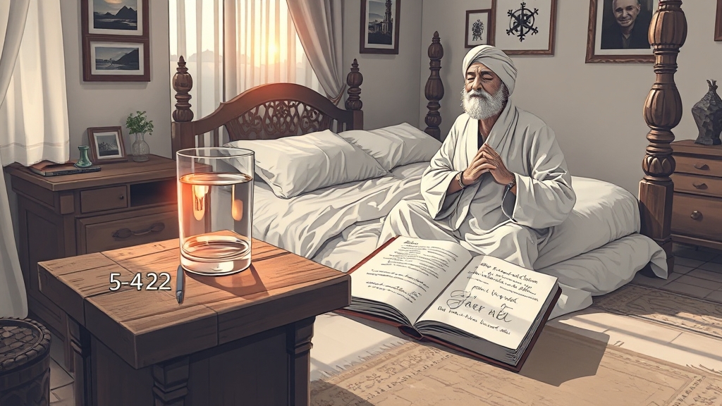 50대를 위한 과학적 숙면 비법과 체질별 맞춤 수면 관리법 8 새벽 각성 대응과 다시 잠드는 법 (illustration 스타일)