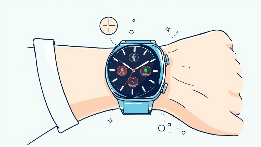 스마트워치 최신 동향 (illustration 스타일)