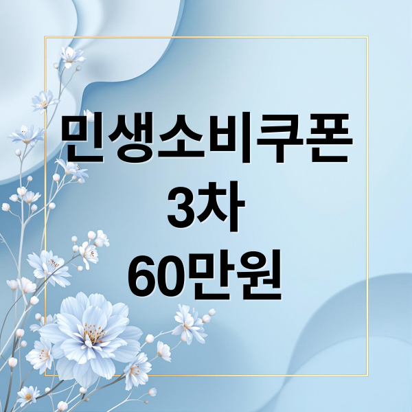 민생소비쿠폰
3차
60만원 (민생소비쿠폰 3차 60만원)