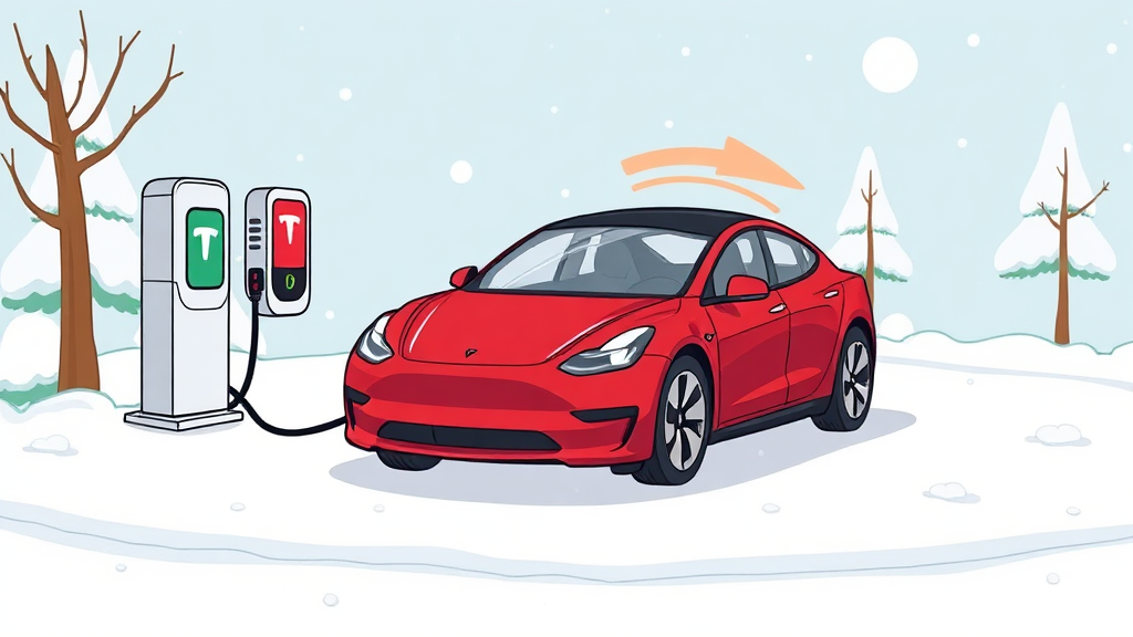 겨울철 충전 성능 변화 비교 (cartoon 스타일)