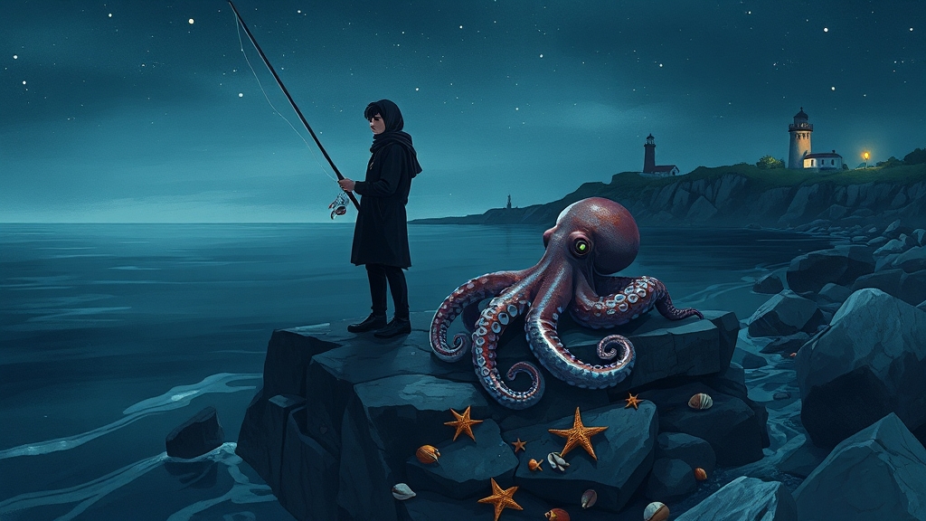 문어 잡기 기본 방법 (illustration 스타일)