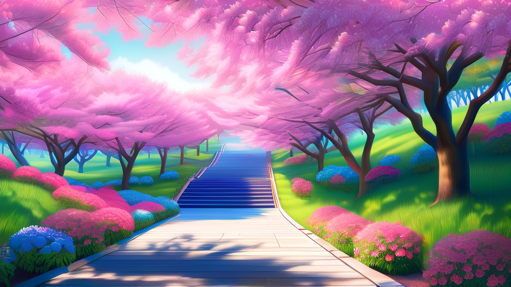 진달래 절정 시기 놓치지 마세요 (realistic 스타일)