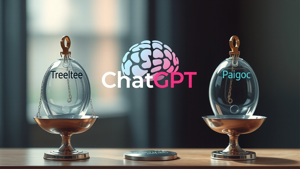 챗GPT 유료 vs 무료: 기능 및 가격 비교 (realistic 스타일)