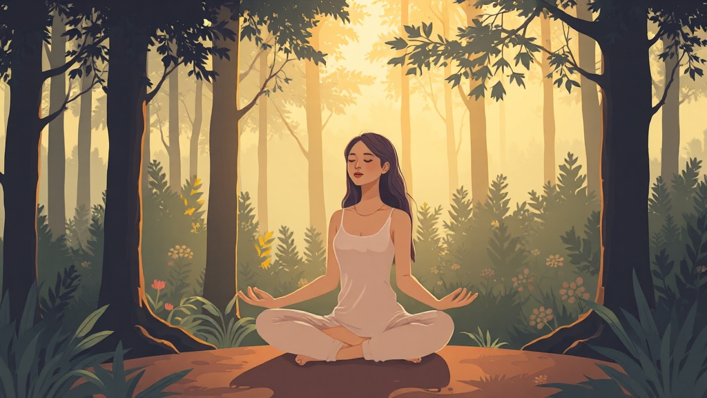 일상 속 스트레스 관리 (illustration 스타일)