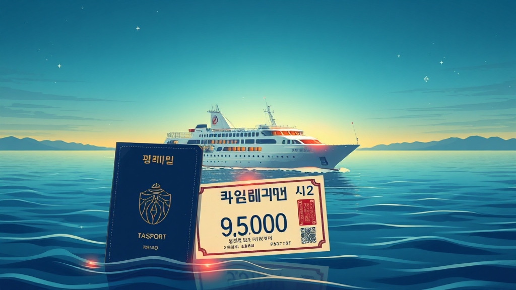 대마도 배편 예약, 어렵지 않아요! (illustration 스타일)