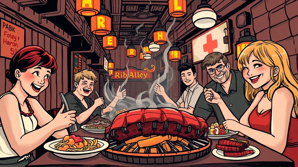 포천 맛집 탐방: 이동갈비 & 별미 (illustration 스타일)